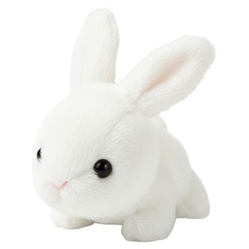 Little Beans 兔子絨毛玩偶 沙包娃娃  5cm  白色  1個