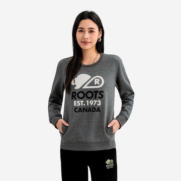 Roots 女裝- ROOTS NOVA PARK 圓領上衣 (灰)