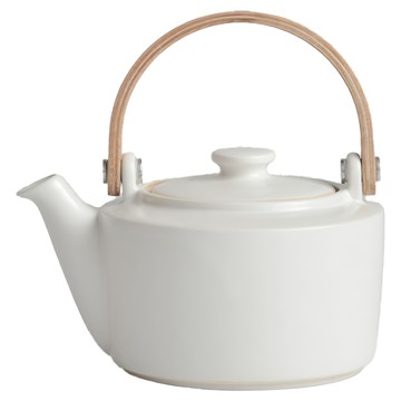 SALIU 結 YUI 木製提把茶壺 附濾網  白色  300ml  1個