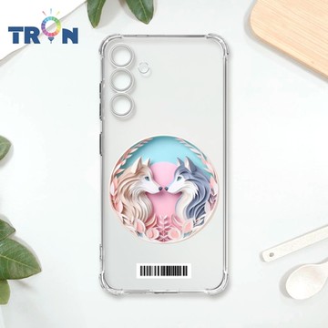 TRON 三星 S24 PLUS 可愛紙雕哈士奇 四角防摔載具殼 軟殼 手機殼