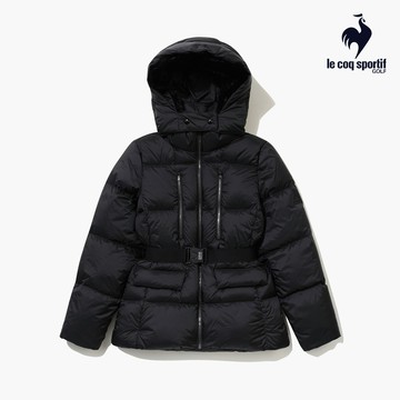 【LE COQ SPORTIF GOLF公雞高爾夫】女款黑色時尚保暖羽絨外套 QLW6R605