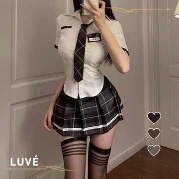 LUVE｜日系性感學生制服套裝  學院風制服 角色扮演 女學生服 女生水手服 性感學生服 學生短裙 性感學院風 現貨