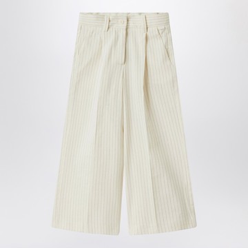 Pinstriped cotton pants