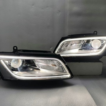 13-18款奧迪Q5氙氣LED日行燈原廠大燈總成原裝前大燈頭燈