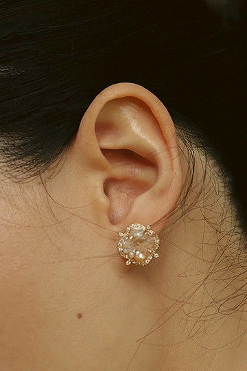 vingtsix 一語耳環 水晶 珍珠 上班族耳環 樹脂 七夕 情人節禮物