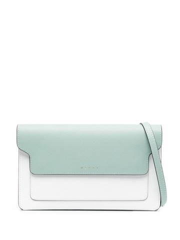 Marni - Trunk colour-block clutch bag - women - Calf Leather/Cotton - One Size - White