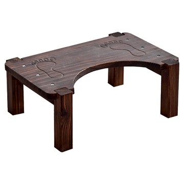 小麥購物 木質馬桶腳踏凳 L111  40 x 27.5 x 15cm  深木色  1個