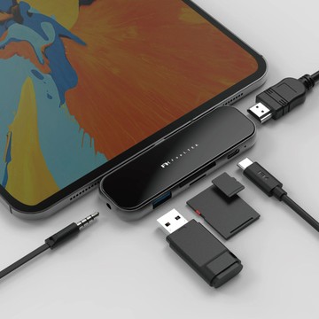Feeltek｜玻璃 6 in 1 USB-C Hub多功能隨身集線器