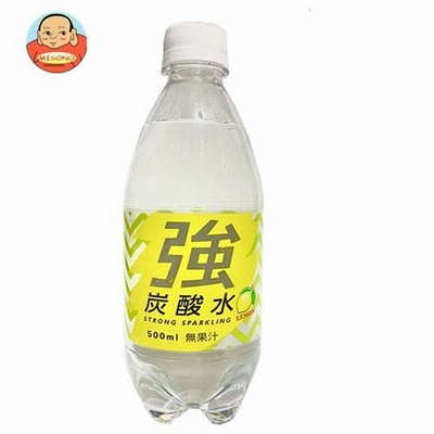 友桝飲料 強炭酸水 レモン(K) 500mlペットボトル×24本入