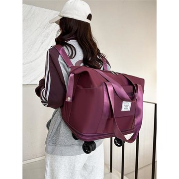 旅行袋雙肩背包大容量拆卸萬向輪收納包行李袋便攜雙層托運包帶輪