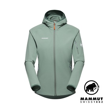 【Mammut 長毛象】Madris Light ML Hooded Jkt W 防風刷毛連帽外套 玉石綠 女款 #1014-03851