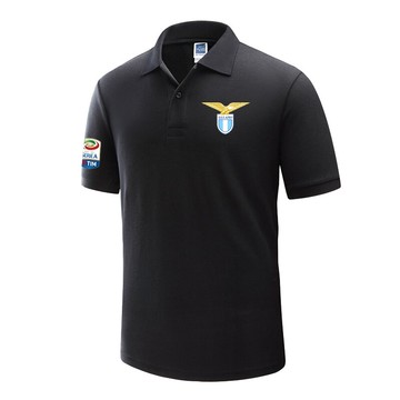拉齊奧Lazio拉素意甲運動訓練隊服男裝翻領Polo衫夏裝短袖t恤足球