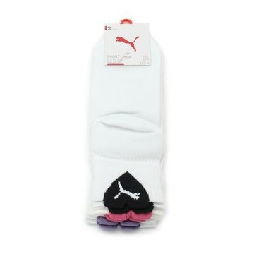 PUMA FASHION 愛心跳豹短筒襪 三雙組 混 BB156202