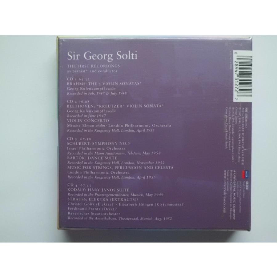 Georg Solti   The First Recordings as pianist and conductor, 1947-1958 CDs    CD