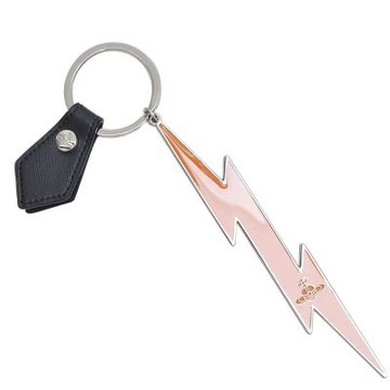 VIVIENNE WESTWOOD MULTI KEYRING 義大利製閃電LOGO吊飾/鎖圈(銀/橘色)