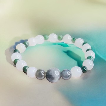 烏雞翡翠圓珠手珠手鍊 | 天然緬甸玉A貨翡翠 | 送禮