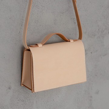 【切线派】2 ways 手缝真皮女包斜挎包手提包小公文包方包