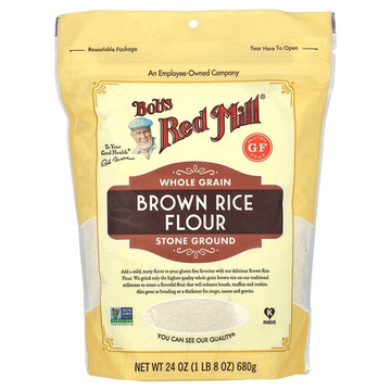 Bob's Red Mill, 糙米粉，全穀物，24 盎司（680 克）