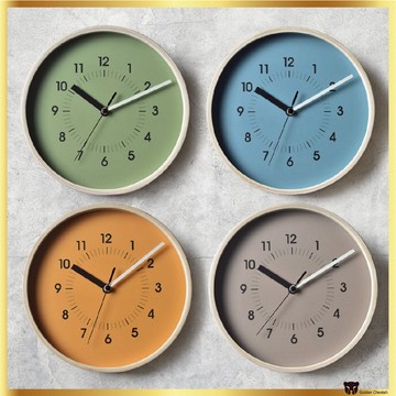 [韓國製造] Farbe 木製靜音掛鐘 5 色