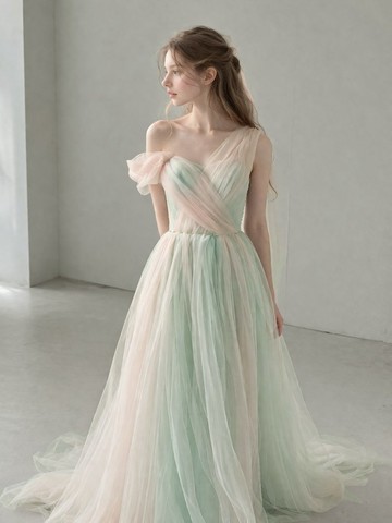 Peach Mint Dress 蜜桃薄荷禮服