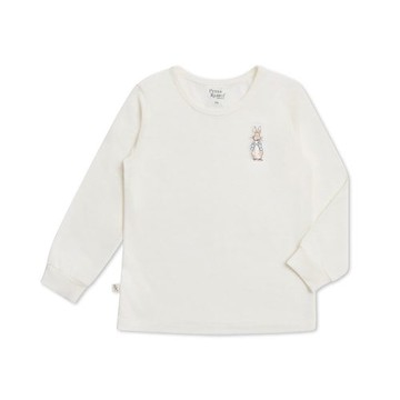 綠映比得長袖圓領衫 (美麗諾羊毛布)