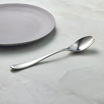日本山崎金屬 - AQUATIQUE系列 - 霧面不鏽鋼晚餐匙 (203 mm)