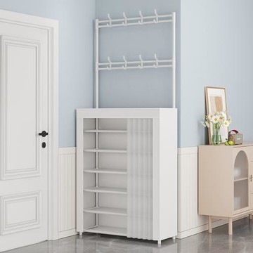 門口簡易鞋架家用室內多層防塵省空間結實宿舍入戶一體式收納鞋帽