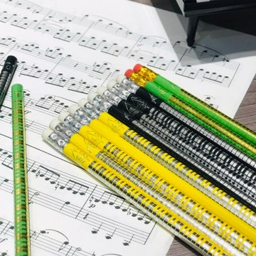 【老羊樂器店】開發票 鋼琴圖案鉛筆 音符鉛筆 琴鍵 鍵盤 木頭鉛筆 2B鉛筆 學生 文具 音樂禮品 獎勵 隨機出貨