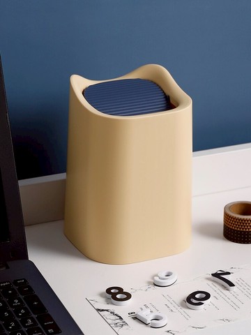 北歐可愛桌面垃圾桶網紅家用客廳迷你小紙簍有蓋辦公垃圾筒收納盒