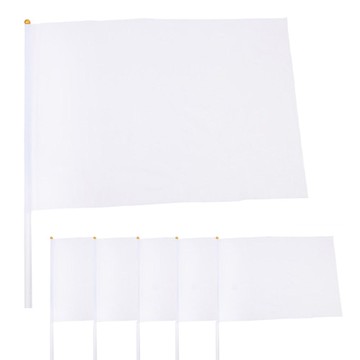 Partyhae 應援旗幟 大 - 白色  旗幟(70cm x 旗桿80cm)  6支