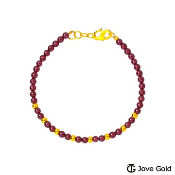 Jove Gold漾金飾 美夢成真黃金/石榴石手鍊