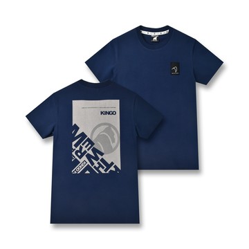KINGO女款｜海軍藍印花T恤 412129