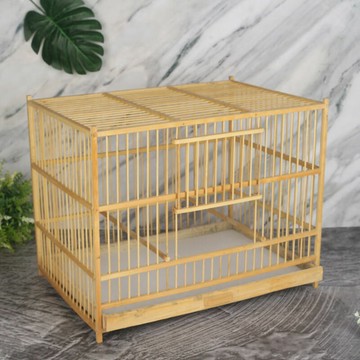 鳥籠繁殖籠玉鳥抱窩籠帶隔斷長方形鳥籠子竹鳥籠特價清倉配件批發197SFY 快速出貨