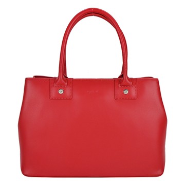 agnes b. 壓印LOGO手提公事包-小/紅