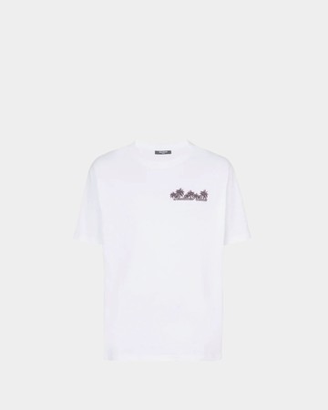 BALMAIN 小棕櫚樹標誌直筒白色 T-Shirt - L