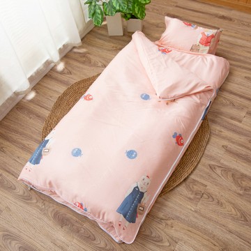 吸濕排汗3M科技天絲 / 兒童冬夏兩用書包型兒童睡袋 / 海邊相聚(粉)