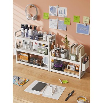 桌面化妝置物架多層書架學生桌上置物架辦公室電腦桌分層收納神器