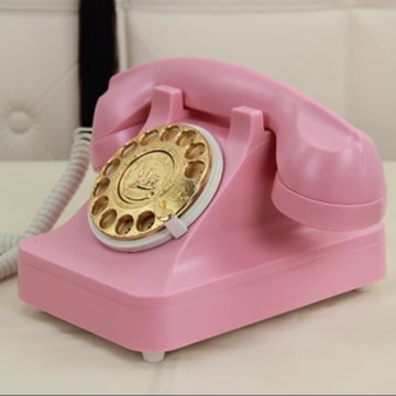 歐式仿古 創意複古 老式轉盤式旋轉撥號 酒店家用 有線座機電話機