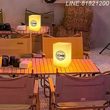 氛圍燈 露營燈 免運/開立發票 定制logo酒吧桌燈戶外網紅露營清吧桌面燈狼人劇本殺裝飾氛圍臺燈 快速出貨