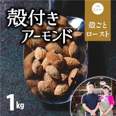 ふるさと納税 産山村 殻付きアーモンド　500g×2