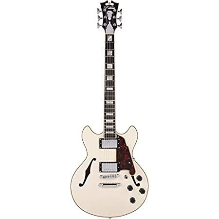 D'Angelico String Semi-Hollow-Body Electric Guitar, Right, Champagne (DAP