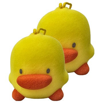 PiYOPiYO黃色小鴨 嬰幼兒沐浴海綿  黃色小鴨  1個  2個