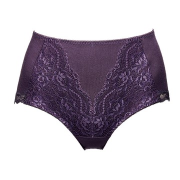 金華歌爾-寵愛芍藥花 M-3L中高腰三角褲(葡萄紫) IB3308搭配內褲-IS3308UZ