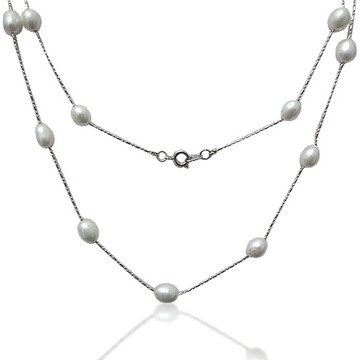 【小樂珠寶】頂級天然珍珠7-8mm項鍊墜鍊