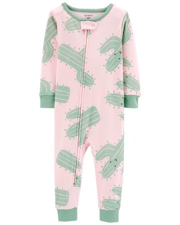 Toddler 1-Piece Cactus 100% Snug Fit Cotton Footless PJs