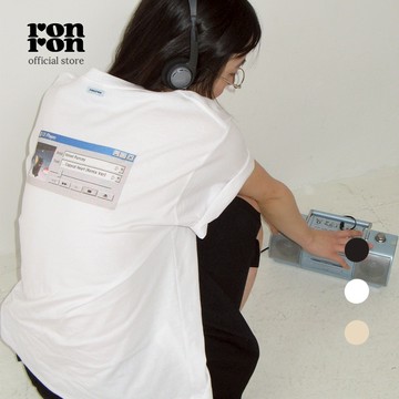 [RONRON] Cat Song Player Basic Fit T Shirt / 3色任選 韓國官方直送