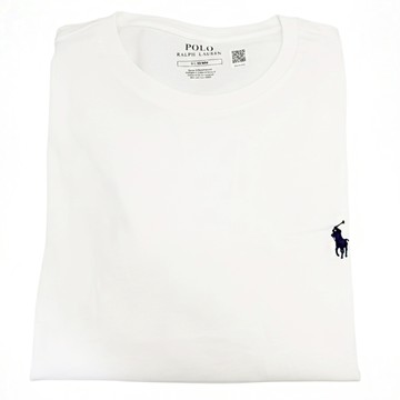 【RALPH LAUREN】POLO刺繡小馬中性長袖薄款T恤上衣(白色/M號)