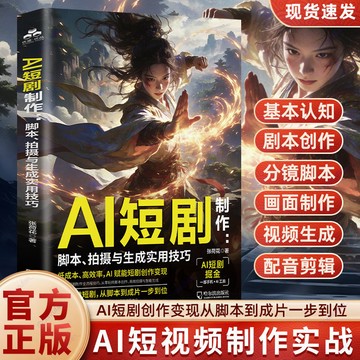 正版有貨🔥AI短劇製作:腳本、拍攝與生成實用技巧 ai短劇製作教程從入門到精通 2026ai動漫短劇全流程創作