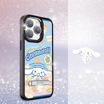 三麗鷗iPhone15 14系列軍規防摔鋁合金立架手機殼-貪吃大耳狗