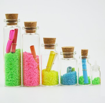 小號許愿瓶透明玻璃瓶迷你漂流瓶掛件容器星空瓶木塞圓柱瓶滿包郵